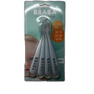 BEABA Baby's First Meal Silicone Spoon Set  NEW (4Pk)